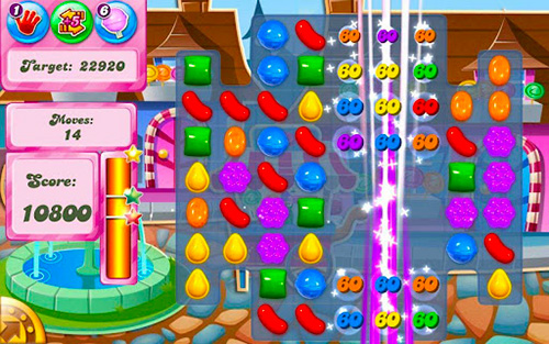 Exemple de jeu vidéo de type « Puzzles » : Candy Crush Saga